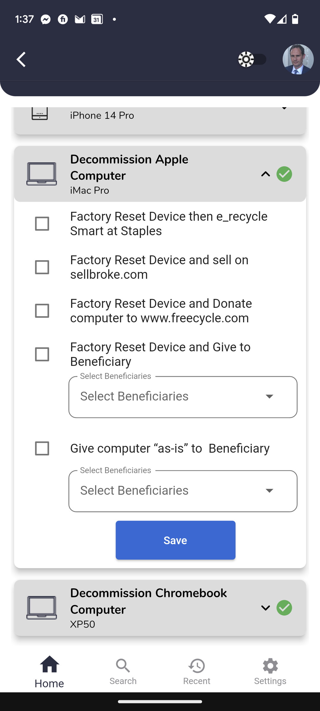 Decomission Computer